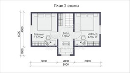 3d проект СП011 - планировка 2 этажа