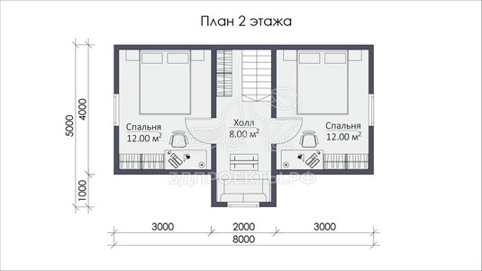 3d проект СП011 - планировка 2 этажа