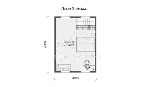 3d проект СП014 - планировка 2 этажа