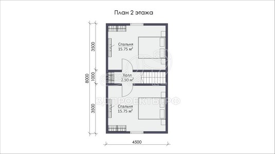 3d проект СП016 - планировка 2 этажа