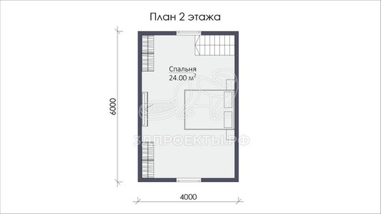 3d проект СП018 - планировка 2 этажа