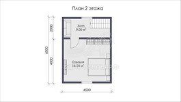 3d проект СП020 - планировка 2 этажа