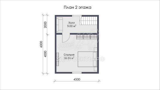 3d проект СП020 - планировка 2 этажа