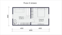 3d проект СП021 - планировка 2 этажа