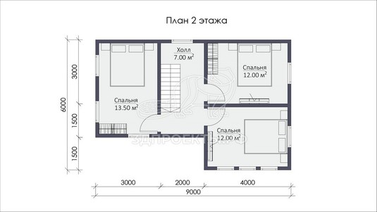 3d проект СП022 - планировка 2 этажа