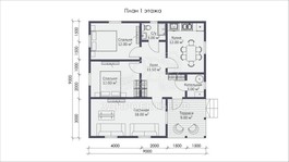 3d проект СП032 - планировка 1 этажа