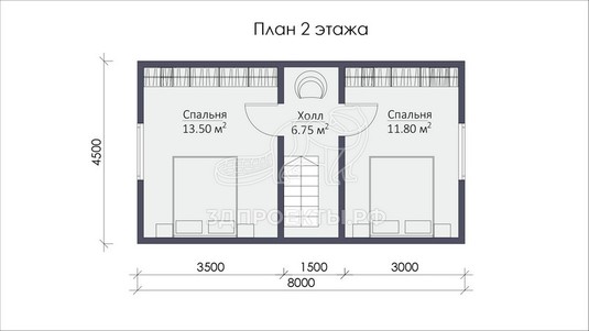 3d проект СП035 - планировка 2 этажа