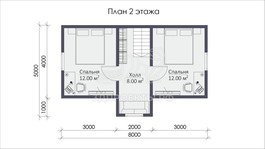 3d проект СП037 - планировка 2 этажа