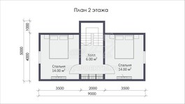 3d проект СП045 - планировка 2 этажа