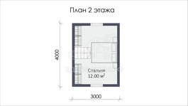3d проект СП052 - планировка 2 этажа