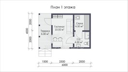 3d проект СП055 - планировка 1 этажа