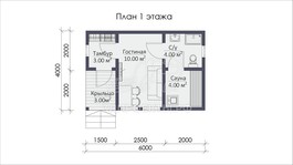 3d проект СП056 - планировка 1 этажа