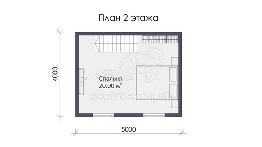 3d проект СП057 - планировка 2 этажа