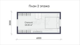 3d проект СП060 - планировка 2 этажа