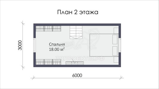 3d проект СП060 - планировка 2 этажа