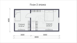 3d проект СП068 - планировка 2 этажа