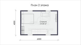3d проект СП070 - планировка 2 этажа
