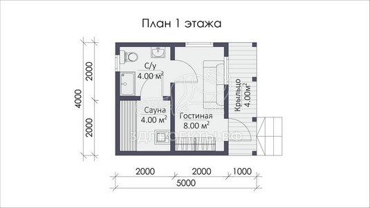 3d проект СП072 - планировка 1 этажа