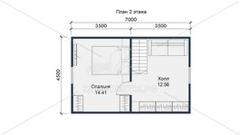 3d проект СП085 - планировка 2 этажа