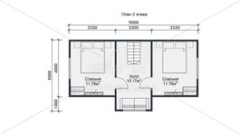 3d проект СП103 - планировка 2 этажа