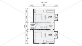 3d проект СП105 - планировка 2 этажа