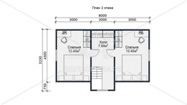 3d проект СП106 - планировка 2 этажа