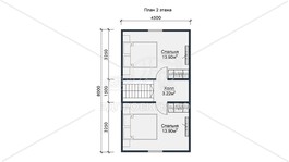 3d проект СП107 - планировка 2 этажа