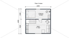 3d проект СП111 - планировка 2 этажа