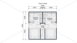 3d проект СП113 - планировка 2 этажа