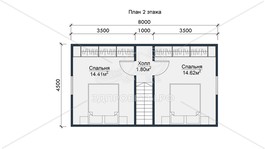 3d проект СП114 - планировка 2 этажа