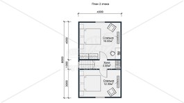 3d проект СП115 - планировка 2 этажа