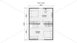 3d проект СП120 - планировка 2 этажа