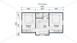 3d проект СП127 - планировка 2 этажа