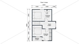 3d проект СП131 - планировка 2 этажа