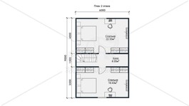 3d проект СП132 - планировка 2 этажа